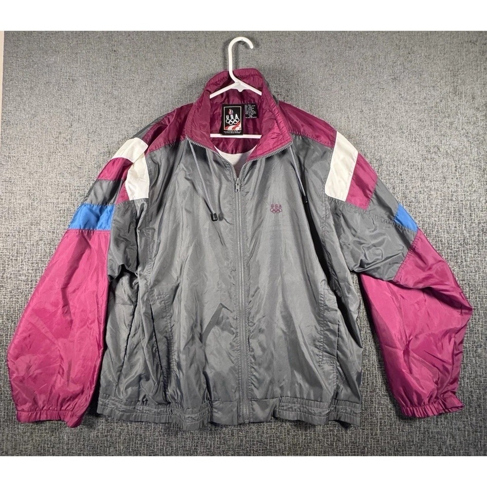 VTG JCPenney USA Olympic Retro Windbreaker Men's XL